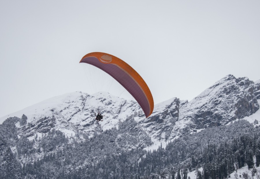 Paragliding view in Manali